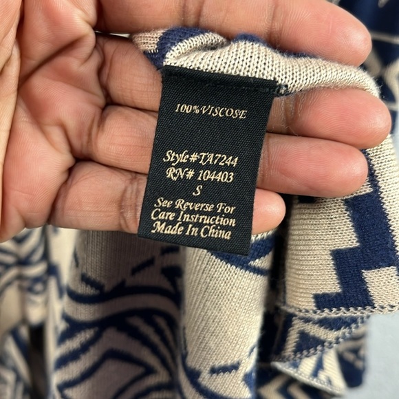 Blu Pepper Women Vest Multicolor Size M Sleeveless Open Front 100% Rayon Layer - Picture 5 of 8